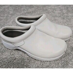 Merrell Ortholite Slip On‎ Clog Pro Grip Slip Resistant Work Shoes White Sz 7.5